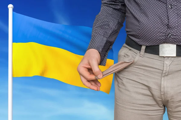 Фінансова криза в Україні - рецесія — стокове фото
