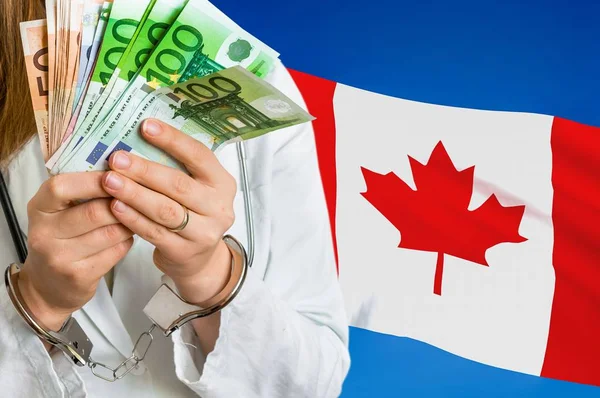Korupcja i przekupstwo medyczne w Kanadzie — Zdjęcie stockowe