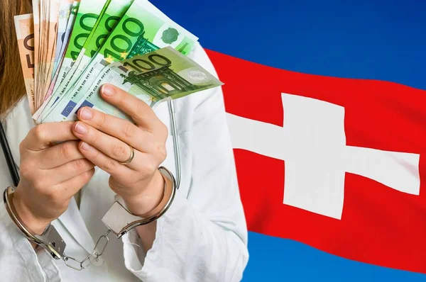 Korupcja i przekupstwo medyczne w Szwajcarii — Zdjęcie stockowe