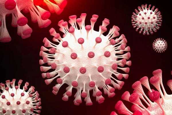 Крупный План Патогена Coronavirus Covid 2019 Ncov Который Вызвать Пандемию — стоковое фото