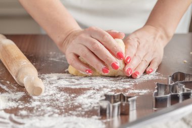 Hamur, çerez kesici, baharat ve kuruyemiş pişirme Noel.