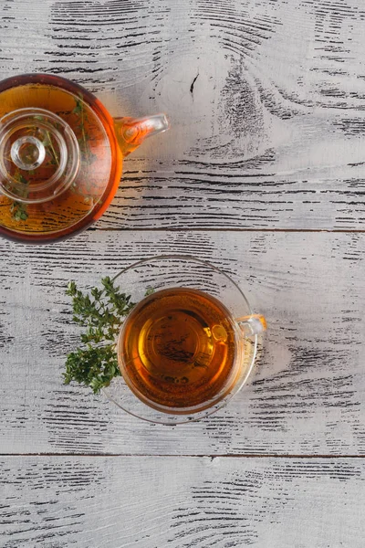 Травяной чай. Тимьян — стоковое фото
