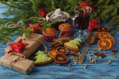 Noel mulled şarap. Mutlu Noeller.