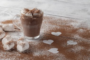 çizimler kakao tozu kalp şeklinde artığı rakam