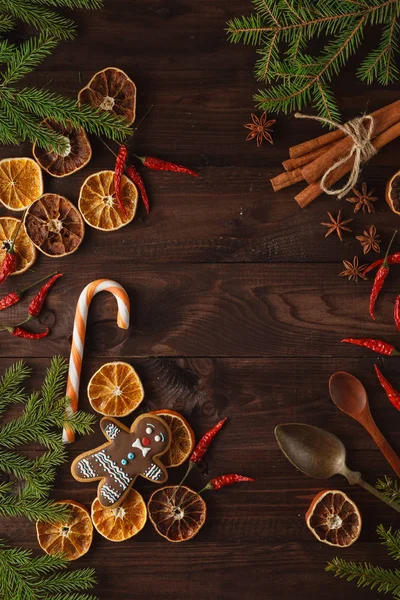 Fragrant, natural Christmas decorations for a plastic-free tree: — Stock Photo, Image