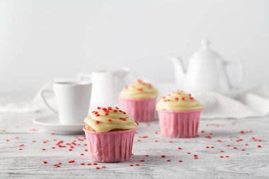 Espresso kahve Kupası ve kekler