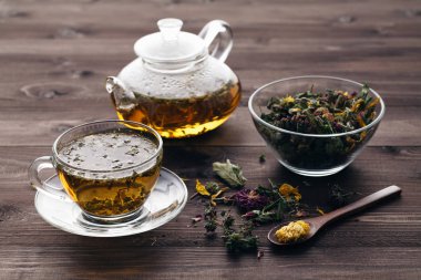 Gül tomurcukları ile bitkisel çay