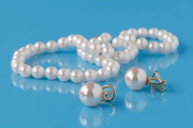 Dizeleri inci'nin mavi zemin üzerine