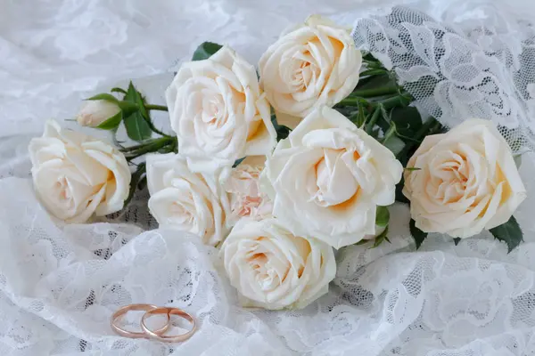 Весільний фон з трояндами — стокове фото