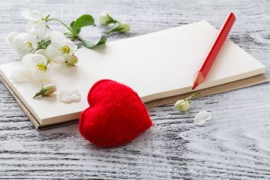 Kalp çiçeği apple beyaz arka plan ile. Kopya spase