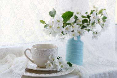 Romantik çay Çiçek Bahçe