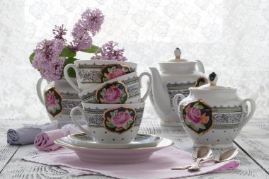 taze sıcak elderflower çay yaşlı çiçek ve yaprakları