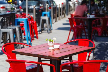 Seçici odak tablo coffee shop