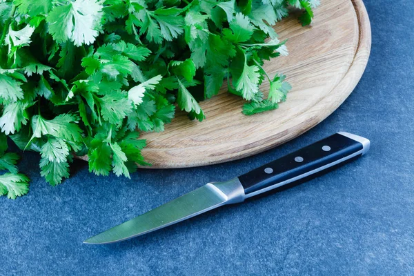 Organik maydanoz portre sağlıklı rustik ahşap tablo 