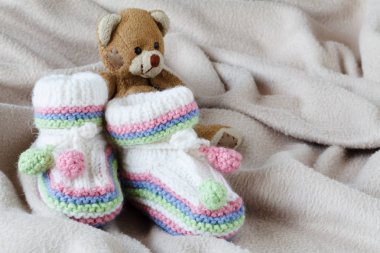 Yeni doğan ayakkabı konseptiyle Bebek Duyuru