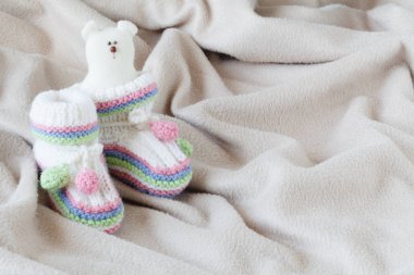 Yeni doğan ayakkabı konseptiyle Bebek Duyuru