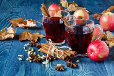 Sonbahar sıcak alkol mulled şarap baharatlar ile