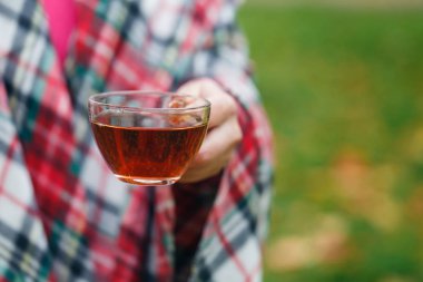 Erkek rahat battaniyeye yürüyüş parkı düşmek