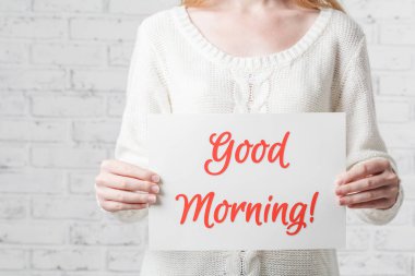 Holding eller ile Günaydın mesaj panosu