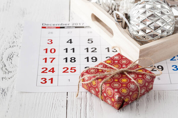 Готов к Рождеству. Календарь с отмеченной датой Рождества
