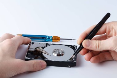 Sabit disk sürücü sökülmesi kapatın. HDD açılış tamirci fo