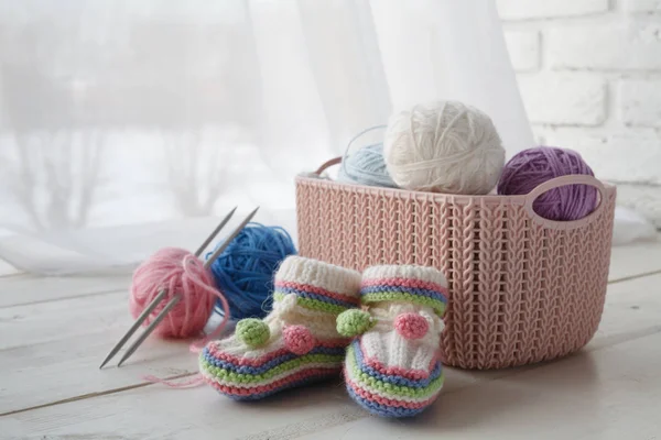 Knitten things with home organizers colored baskets with handmade accessories