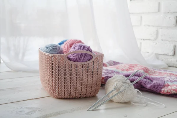 Knitten things with home organizers colored baskets with handmade accessories