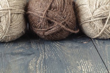 Doğal yün örme tablo için