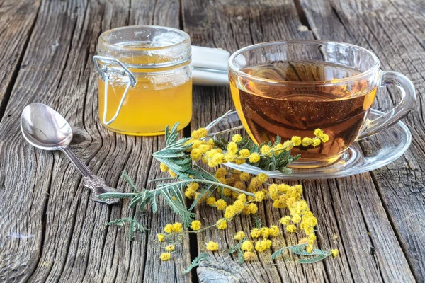 Buquê de flores amarelas - mimosa de primavera — Fotografia de Stock