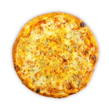 Taze domatesli pizza, beyaz, üst manzara.