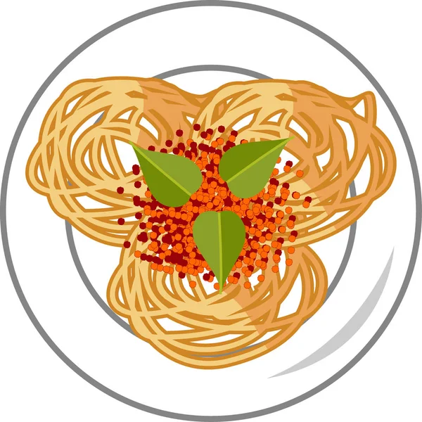 Spaghetti, Pasta-Ikone — Stockvektor