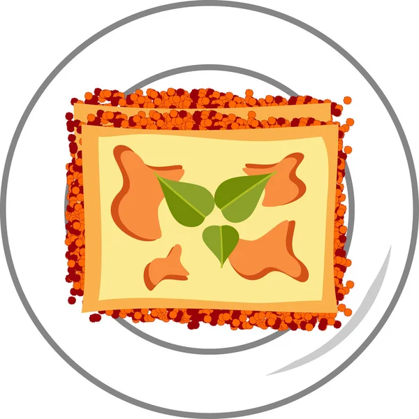 Lasagne bunte Ikone — Stockvektor