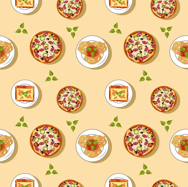 Italian Cuisine seamless pattern 