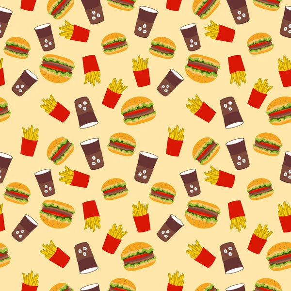 Fastfood seamless pattern