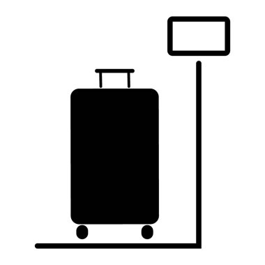 Bagaj tartı düz simgesi