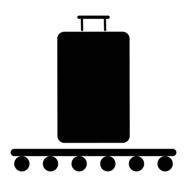 Bagaj talep düz simgesi