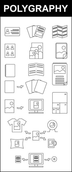 Polygraphy, Printing flat icons