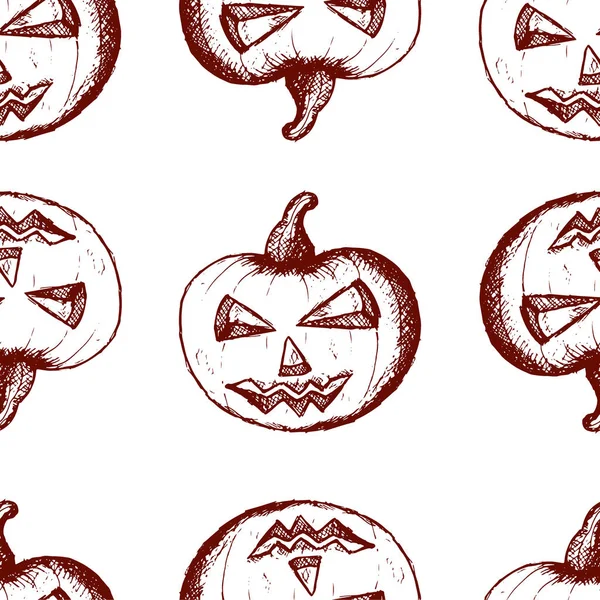 Cadılar Bayramı öznitelikler, beyaz bir arka planda vinous kabakları çizilmiş kümesi el