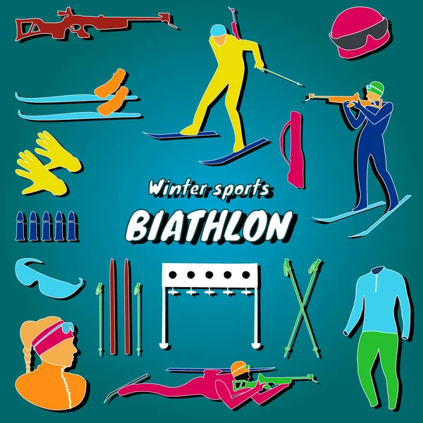 Düz tasarım Biatlon Akuamarin gradyan arka planı