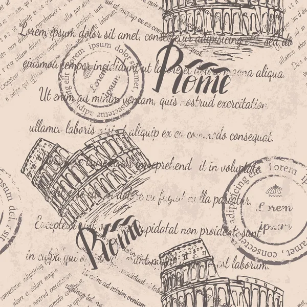 Seamless pattern Rome