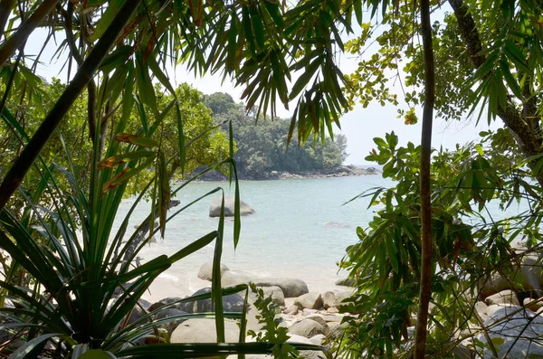 Laguna en una isla tropical . — Foto de Stock