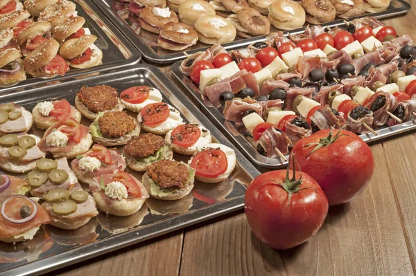 Catering food table set decoration — Stock Photo, Image