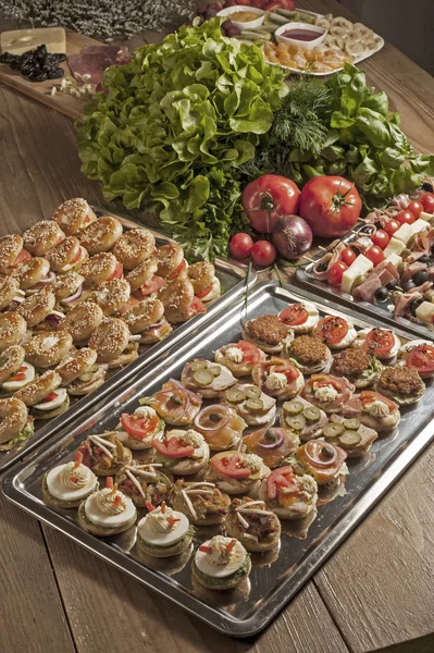 Catering matbord set dekoration — Stockfoto