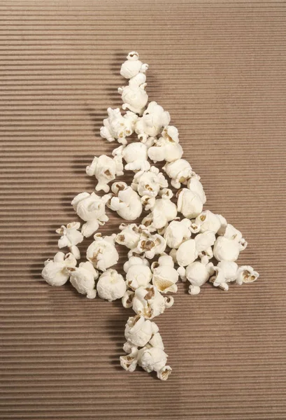 Popcorn-Weihnachtsbaum — Stockfoto