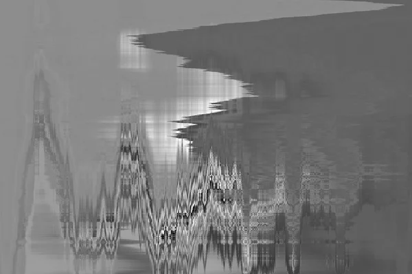 Fondo de arte digital fractal para el diseño. Fondo abstracto de ondas en blanco y negro . —  Fotos de Stock
