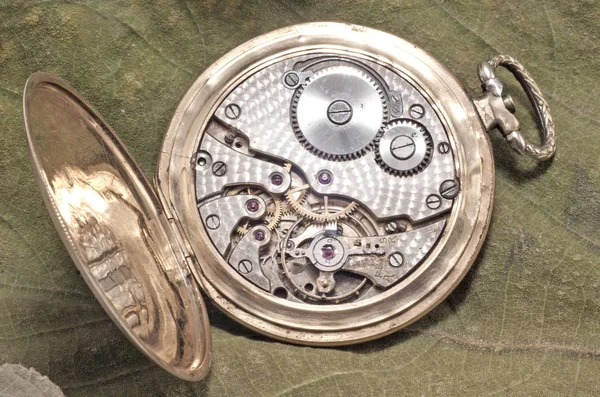 Pojem o čase. Stylový kapesní hodinky — Stock fotografie