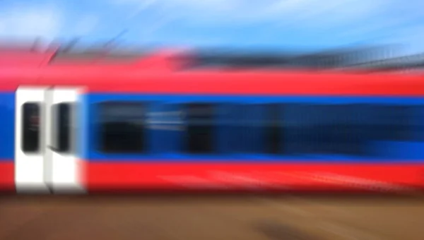 Yüksek hızlı modern banliyö treni, Hareket Bulanıklığı güzel fotoğraf — Stok fotoğraf