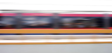 yüksek hızlı modern banliyö treni, Hareket Bulanıklığı güzel fotoğraf