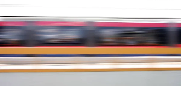 Beautiful photo of high speed modern commuter train, motion blur — Stock Photo, Image