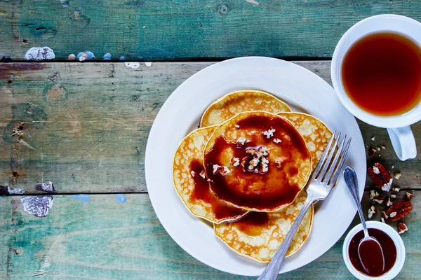 Sweet baked pancakes — Stock Photo, Image